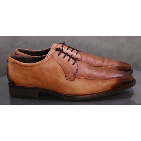ECCO Calcan Men\'s Derby Dress Shoes Size EU 45 US 11-11.5 Leather British Tan main image 8